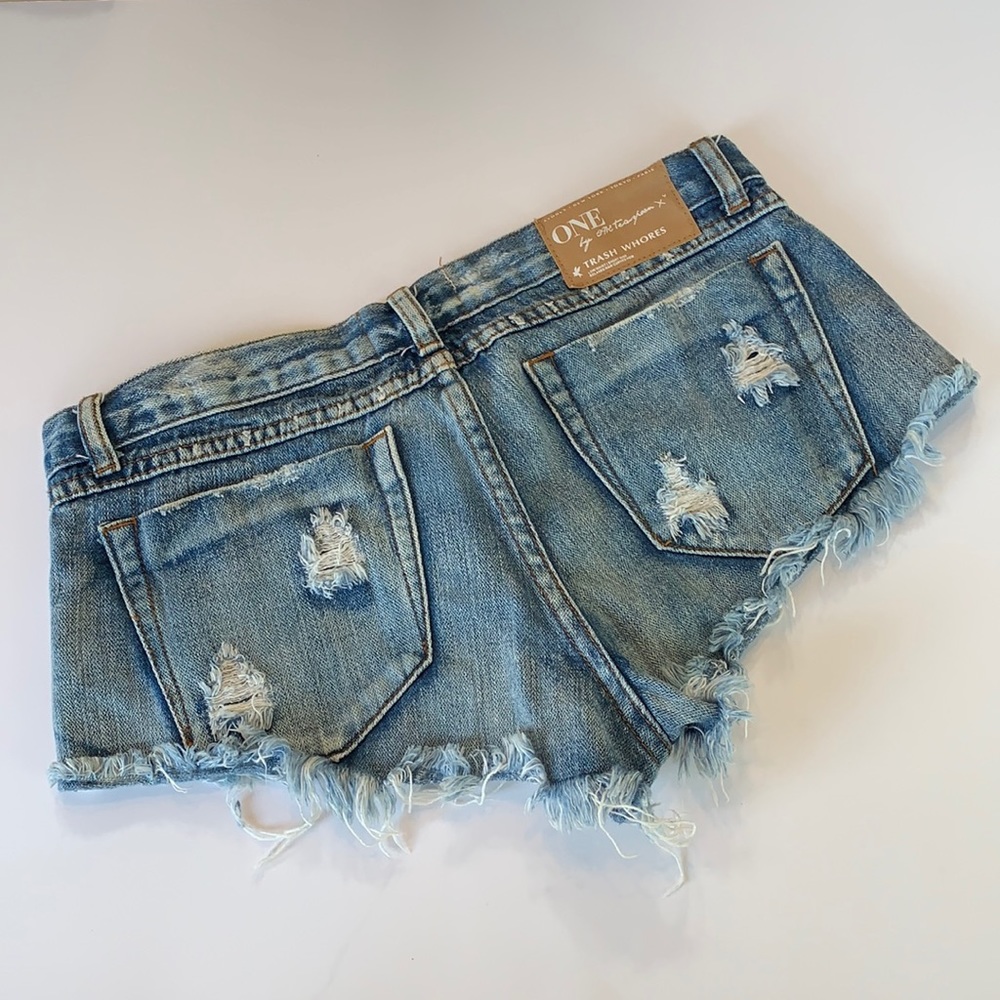 One x One Teaspoon Jean Shorts